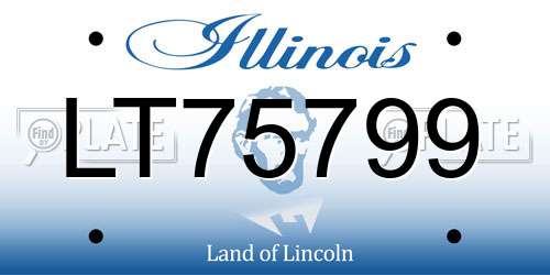 LT75799 Illinois License Plate