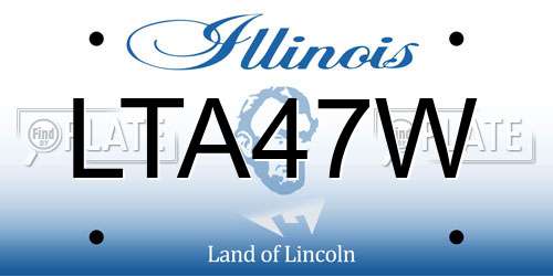 LTA47W Illinois License Plate