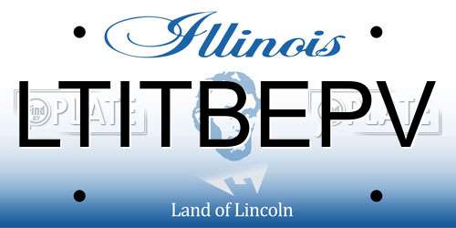 LTITBEPV Illinois License Plate