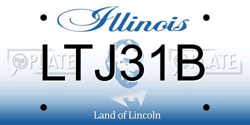 LTJ31B Illinois License Plate