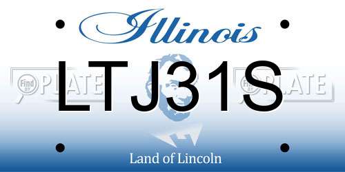 LTJ31S Illinois License Plate