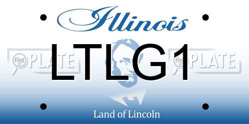 LTLG1 Illinois License Plate