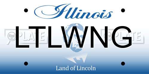 LTLWNG Illinois License Plate