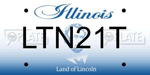 LTN21T Illinois License Plate
