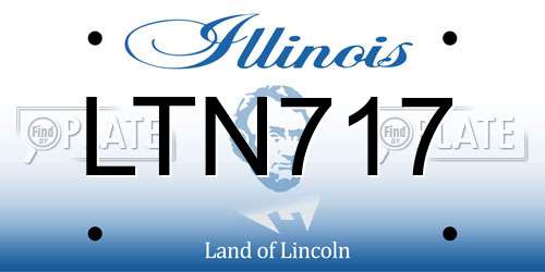 LTN717 Illinois License Plate