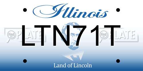 LTN71T Illinois License Plate
