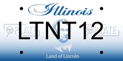 LTNT12 Illinois License Plate