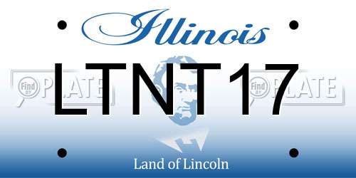 LTNT17 Illinois License Plate