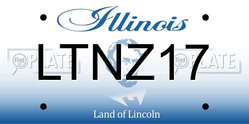 LTNZ17 Illinois License Plate