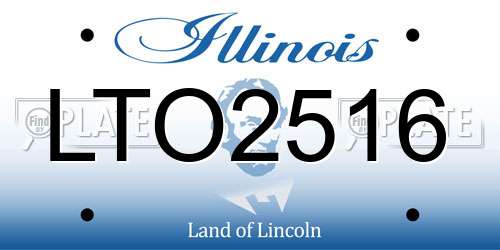 LTO2516 Illinois License Plate