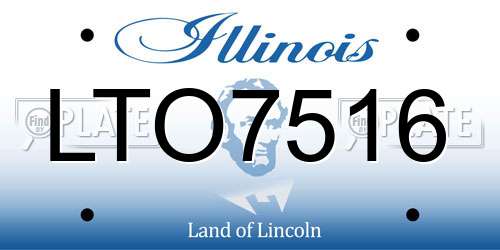 LTO7516 Illinois License Plate