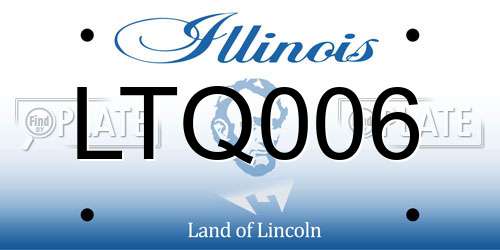 LTQ006 Illinois License Plate