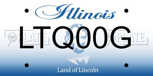 LTQ00G Illinois License Plate