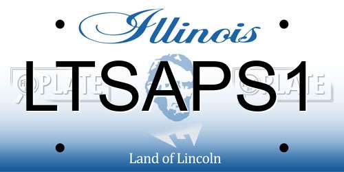 LTSAPS1 Illinois License Plate