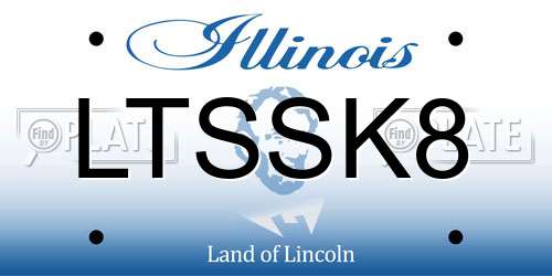 LTSSK8 Illinois License Plate