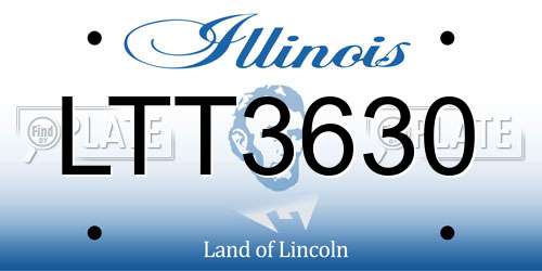 LTT3630 Illinois License Plate