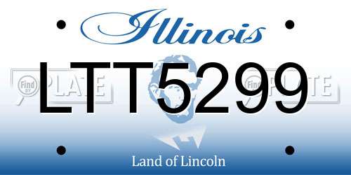 LTT5299 Illinois License Plate