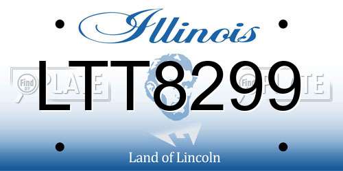 LTT8299 Illinois License Plate