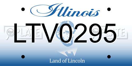 LTV0295 Illinois License Plate