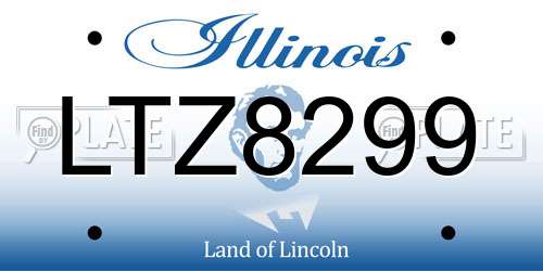 LTZ8299 Illinois License Plate