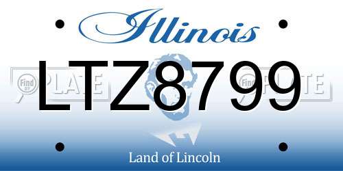 LTZ8799 Illinois License Plate