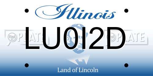 LU0I2D Illinois License Plate