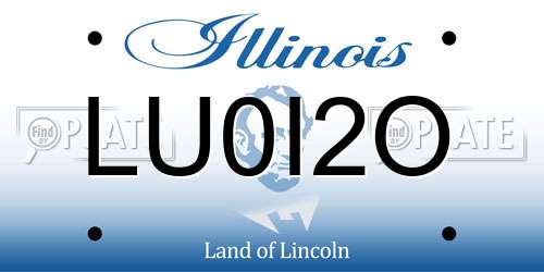 LU0I2O Illinois License Plate