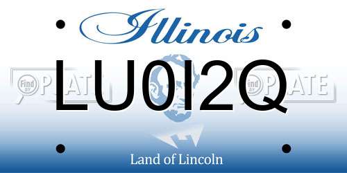 LU0I2Q Illinois License Plate