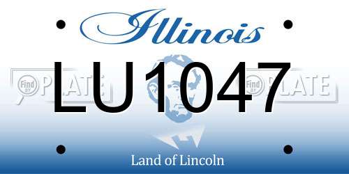 LU1047 Illinois License Plate