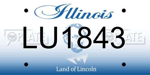 LU1843 Illinois License Plate