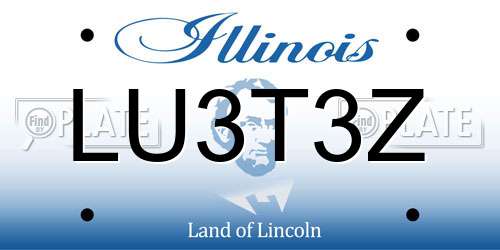 LU3T3Z Illinois License Plate
