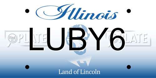 LUBY6 Illinois License Plate