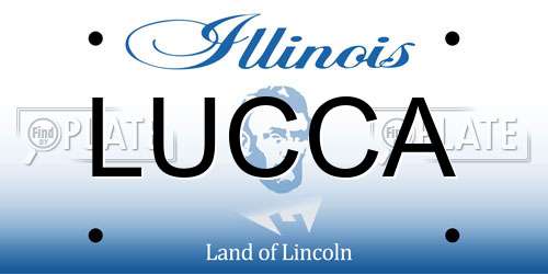 LUCCA Illinois License Plate
