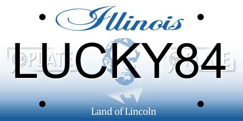 LUCKY84 Illinois License Plate