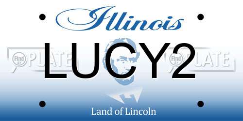 LUCY2 Illinois License Plate