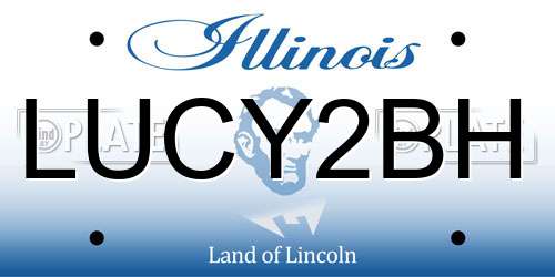LUCY2BH Illinois License Plate