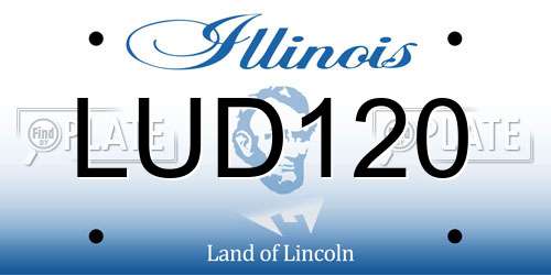 LUD120 Illinois License Plate