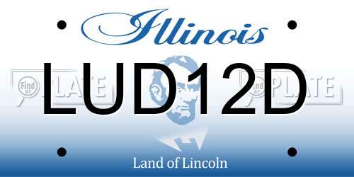 LUD12D Illinois License Plate
