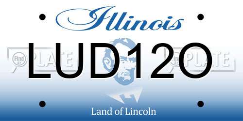 LUD12O Illinois License Plate