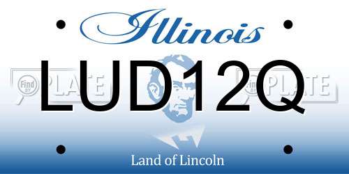 LUD12Q Illinois License Plate