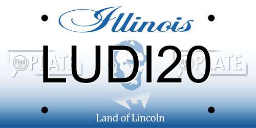 LUDI20 Illinois License Plate