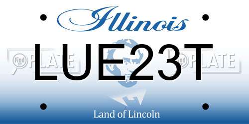 LUE23T Illinois License Plate