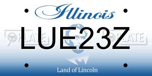 LUE23Z Illinois License Plate