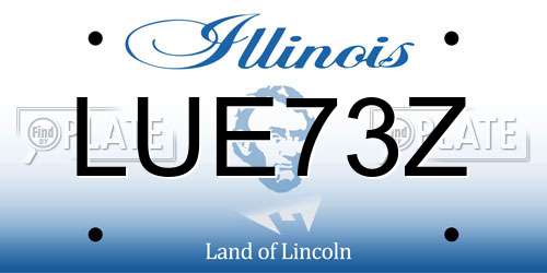 LUE73Z Illinois License Plate