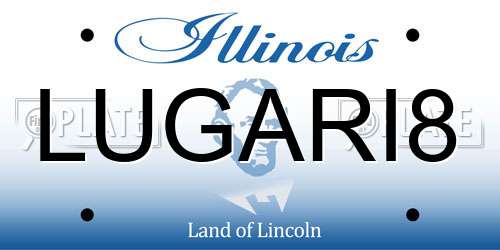 LUGARI8 Illinois License Plate