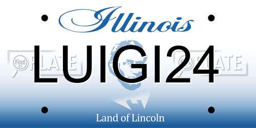 LUIGI24 Illinois License Plate