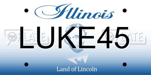 LUKE45 Illinois License Plate