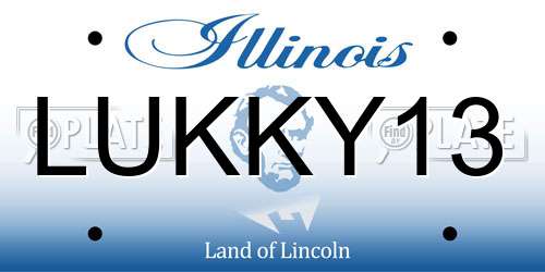 LUKKY13 Illinois License Plate