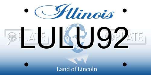 LULU92 Illinois License Plate