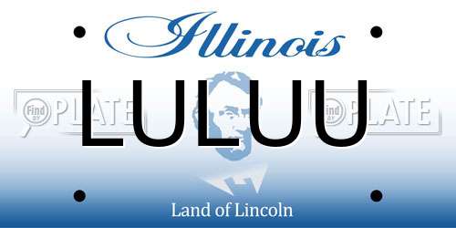 LULUU Illinois License Plate